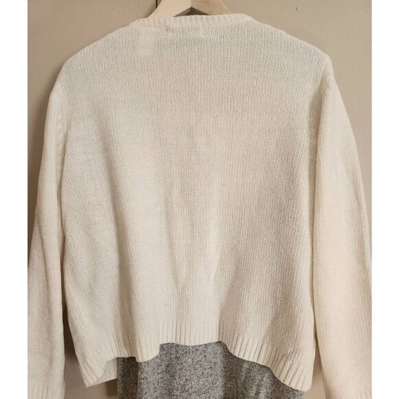 C42 Alfred Dunner purple and gray argyle patterned sweater cardigan - Picture 4 of 8